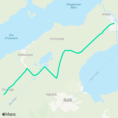 Arriva Oudega - Woudsend, Centrum map