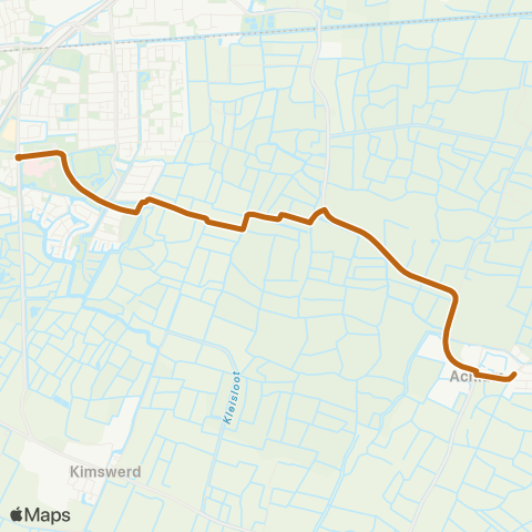 Arriva Achlum, Jonkerschap - Harlingen, Zorgplein map