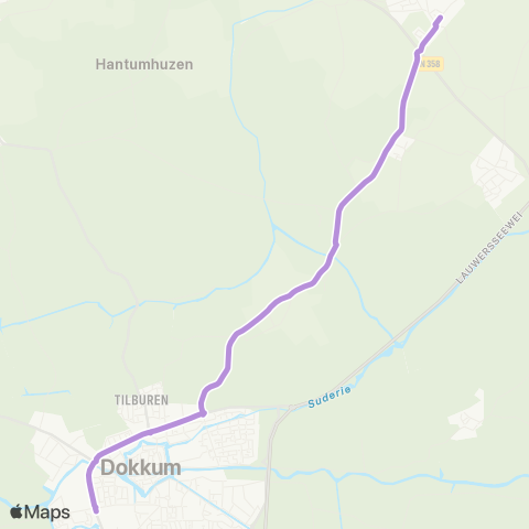 Arriva Oosternijkerk, Nijkerk - Dokkum, Sionsberg map