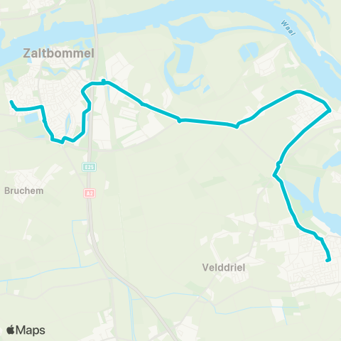 Arriva Kerkdriel - Zaltbommel map