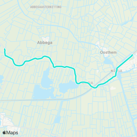 Arriva Westhem, De Kat - IJlst, Station map