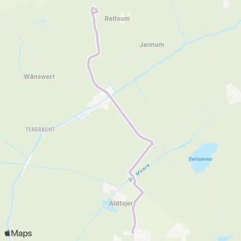 Arriva Jislum - Oentsjerk map