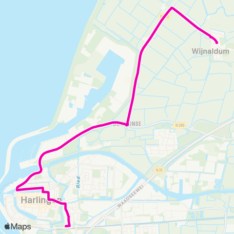 Arriva Wijnaldum - Harlingen, Station map