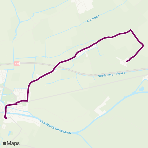 Arriva Skingen - Franeker, Station map