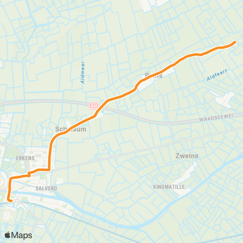 Arriva Slappeterp - Franeker, Station map