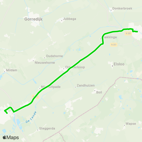 Arriva Wolvega - Oosterwolde map