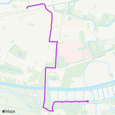 Arriva Goutum, It Blauwe Slot - Leeuwarden, Station map