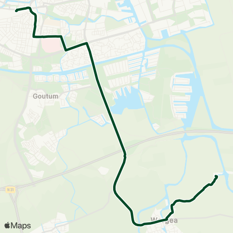 Arriva Warstiens - Leeuwarden, Station map