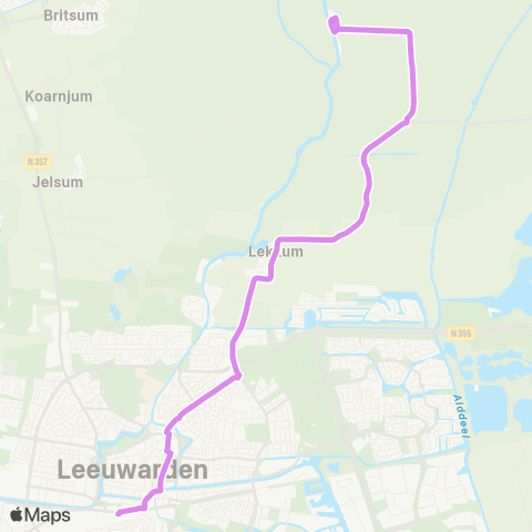 Arriva Wyns - Leeuwarden, Station map