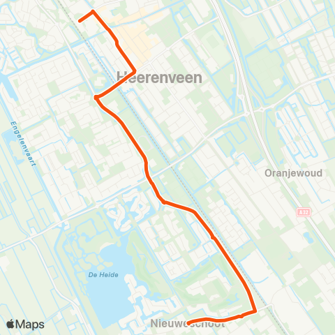 Arriva Nieuweschoot - Heerenveen, Busstation map