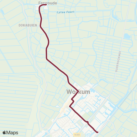 Arriva Ferwoude - Workum, Station map