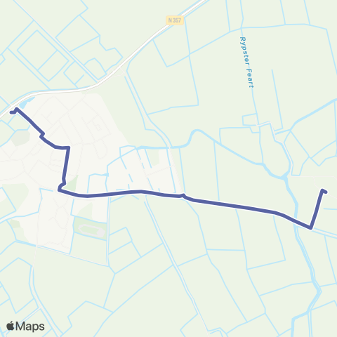 Arriva Hegebeintum - Ferwert, Prov. weg map