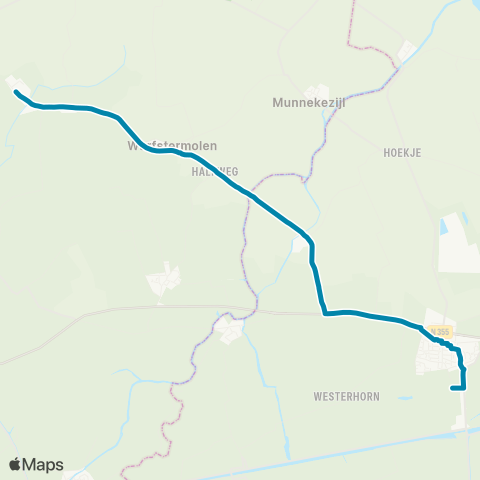 Arriva Kollumerpomp, 't Trefpunt - Grijpskerk, Station map