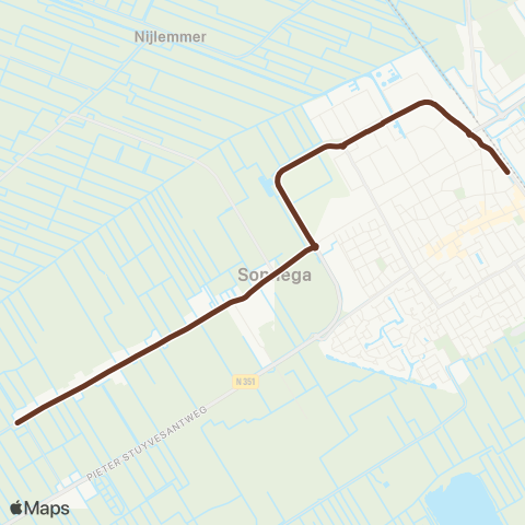 Arriva Oldetrijne - Wolvega, Station map