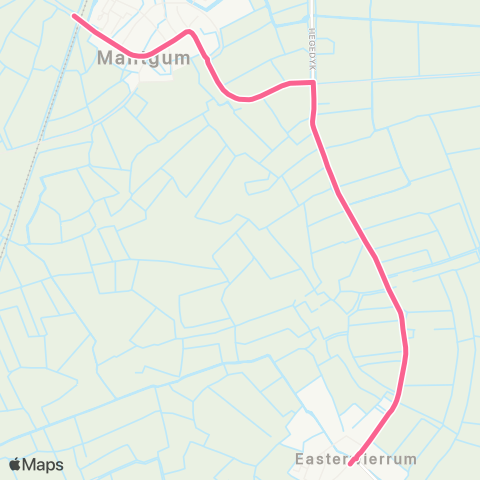 Arriva Easterwierrum - Mantgum, Station map