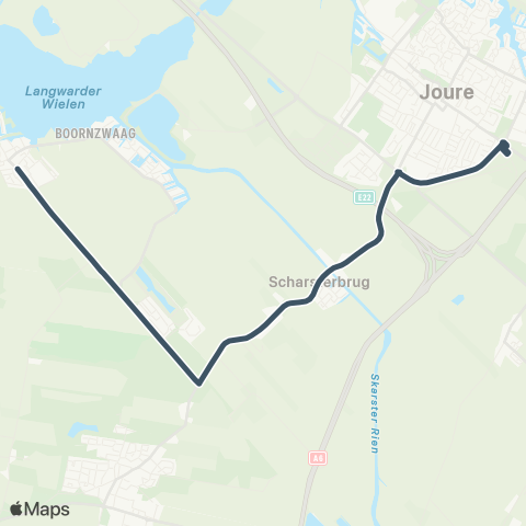 Arriva Langweer - Joure, Busstation map