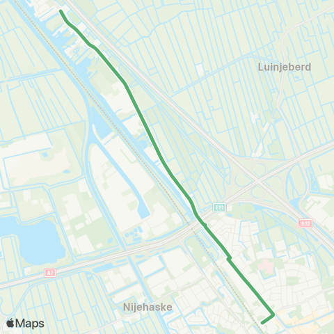 Arriva Nieuwebrug - Heerenveen, Busstation map