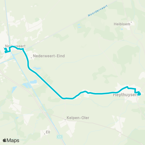 Arriva Heythuysen - Nederweert map