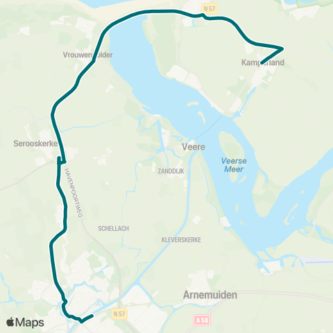 Connexxion Middelburg - Goes map