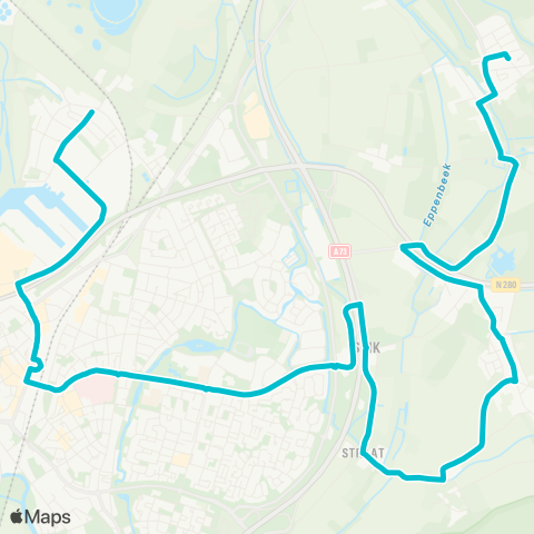 Arriva Boukoul - Roermond Leeuwen map