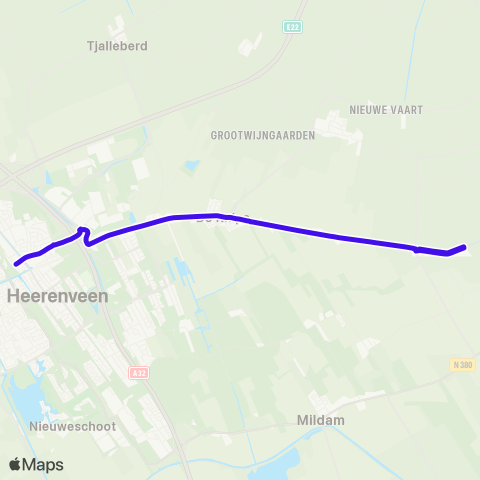 Arriva Bontebok - Heerenveen, Busstation map