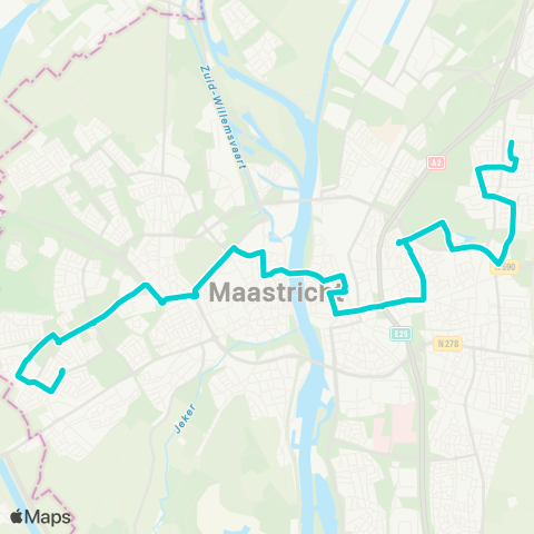 Arriva Daalhof via De Geusselt - Amby map