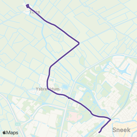 Arriva Tirns - Sneek, Busstation map