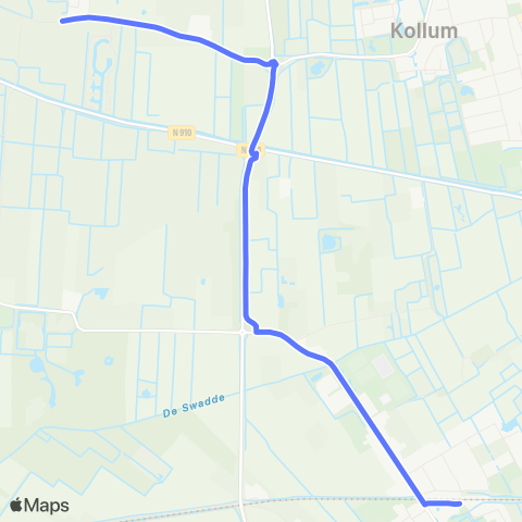 Arriva Oudwoude - Buitenpost, Station map