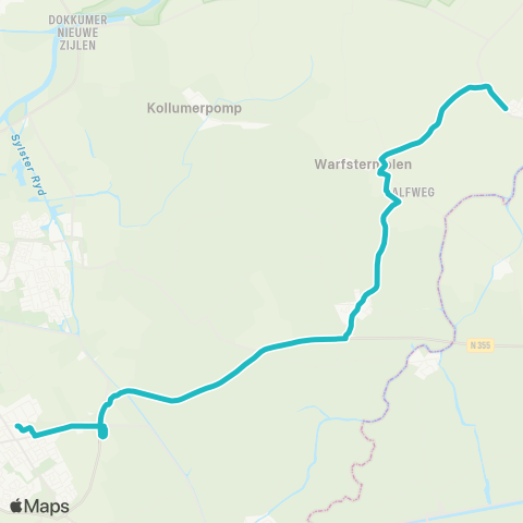 Arriva Munnekezijl, Kerkstraat - Buitenpost, Station map