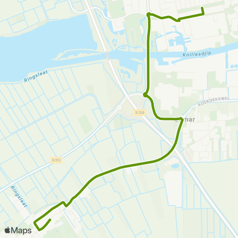 Arriva Garyp, Dorp - Burgum, Kwekerstrjitte map