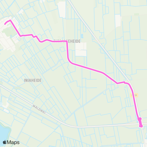 Arriva Garyp, Dorp - Nijega, Rijksweg map