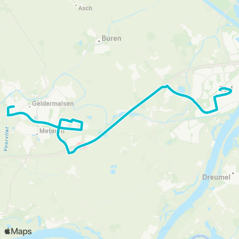 Arriva Tiel - Geldermalsen map