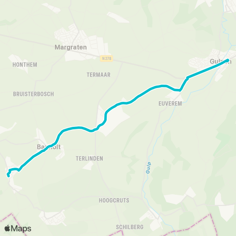 Arriva Mheer via Banholt - Gulpen map