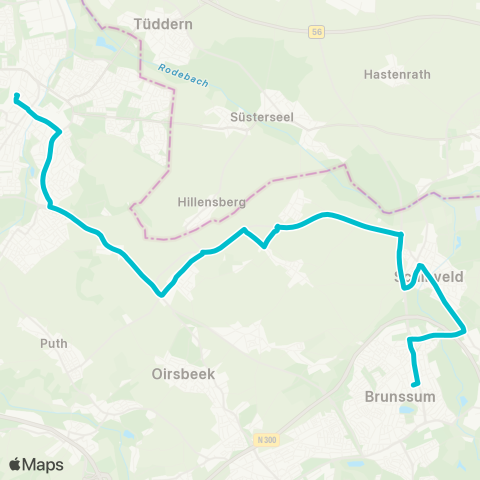 Arriva Sittard via Schinveld - Brunssum map