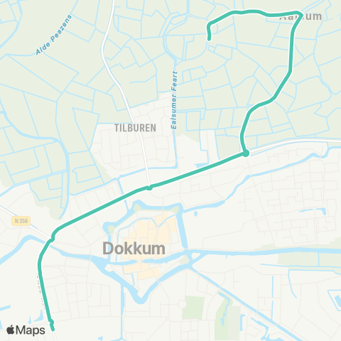 Arriva Aalsum - Dokkum, Sionsberg map