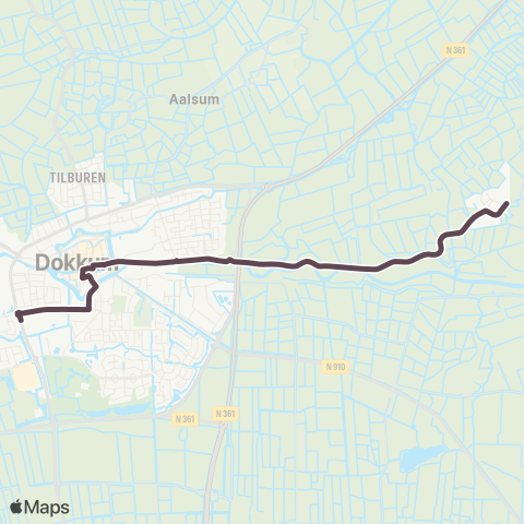 Arriva Oostrum - Dokkum, Sionsberg map