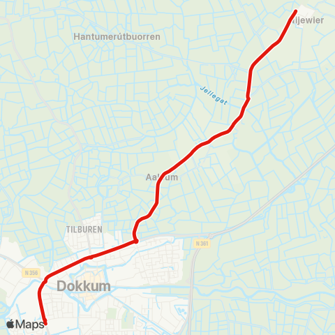 Arriva Niawier - Dokkum, Sionsberg map