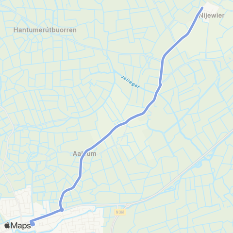 Arriva Niawier - Dokkum, Busstation map