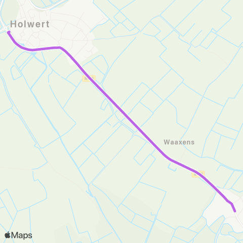 Arriva Brantgum - Holwerd, Prov. weg map