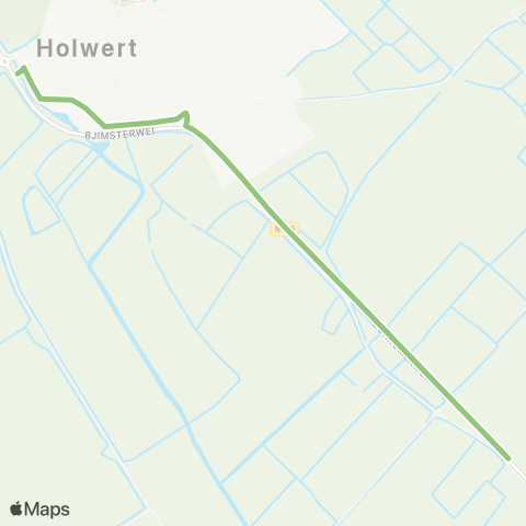 Arriva Waaxens - Holwerd, Prov. weg map