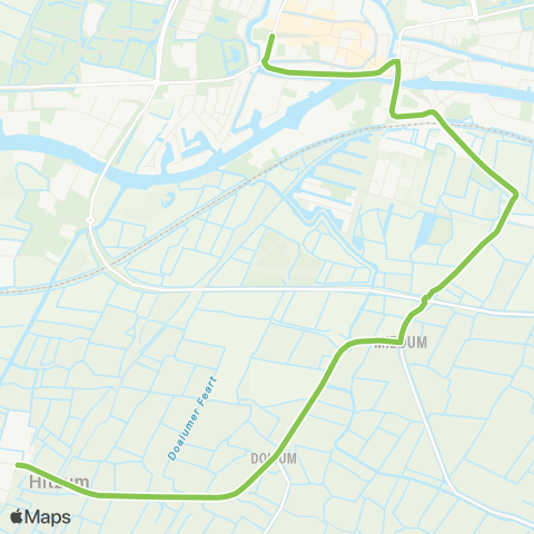 Arriva Hitzum - Franeker, Voorstraat map