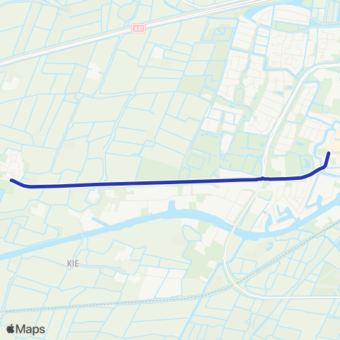 Arriva Herbaijum - Franeker, Voorstraat map