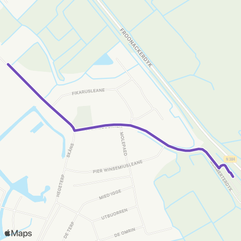 Arriva Winsum, Kleasterdyk - Winsum, Busstation map