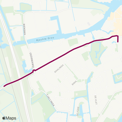 Arriva Grou, Parkstraat - Grou, Station map