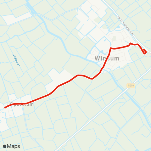 Arriva Spannum - Winsum, Busstation map