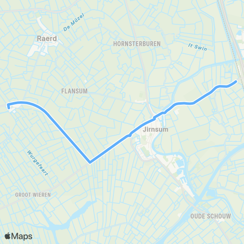 Arriva Poppenwier - Grou, Station map