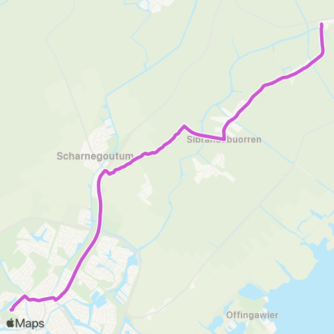 Arriva Poppenwier - Sneek, Busstation map