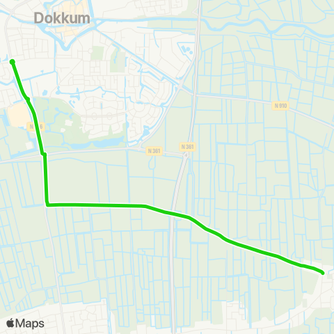 Arriva Driezum, Nijewei - Dokkum, Sionsberg map