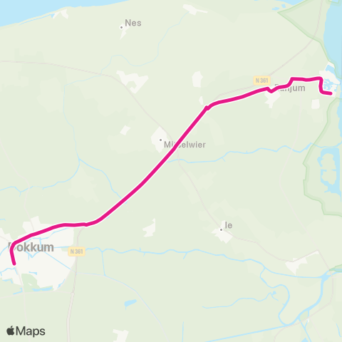 Arriva Oostmahorn, Esonstad - Dokkum, Sionsberg map