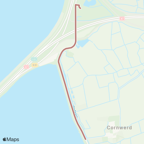 Arriva Cornwerd - Kop Afsluitdijk map